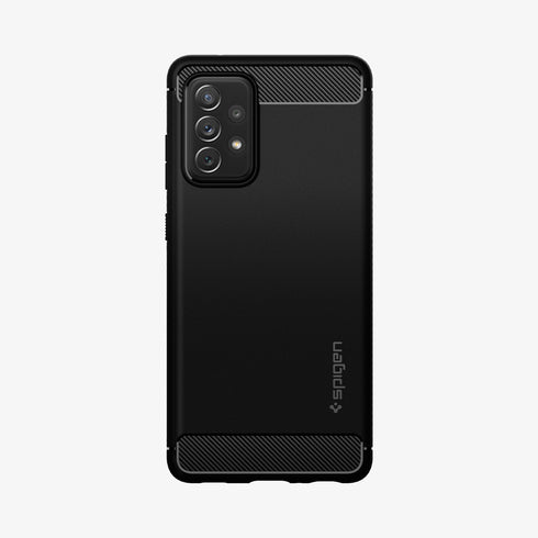 ACS02324 - Galaxy A72 Case Rugged Armor in Matte Black showing the back